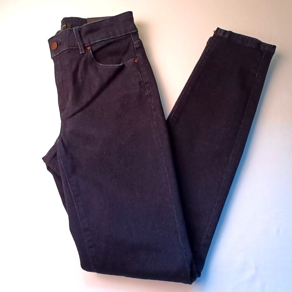 Ann Taylor Women Curvy Fit Mid Rise The Skinny Jeans Size 2 Dark Indigo Stretch